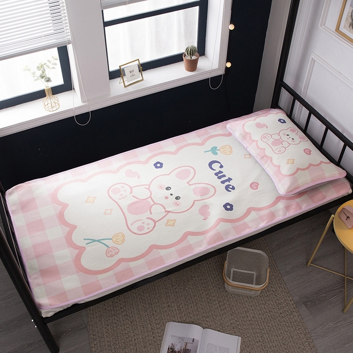 宅部落 2026新款学生冰丝席单人宿舍席子凉席 萌萌兔