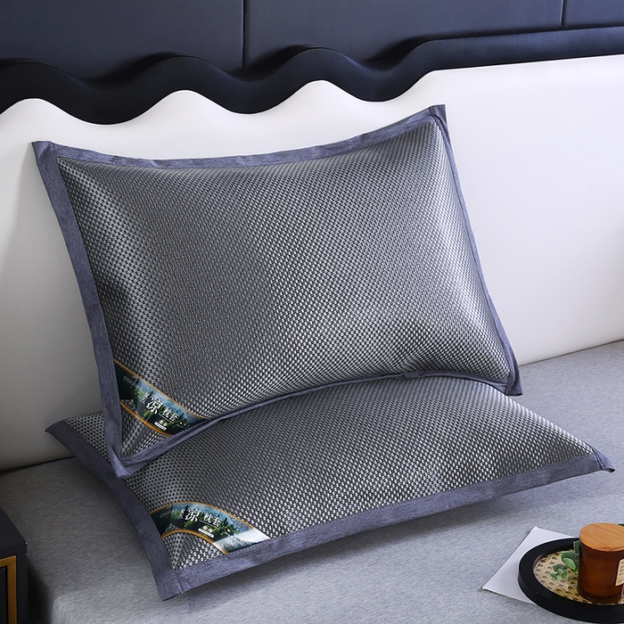 91家纺网 家纺一手货源 找家纺 小牛席业 2026新款大冰藤夏凉枕套系列凉枕套夏天枕套冰丝枕套竹枕套藤枕套冰藤枕套 大冰藤夏凉枕套（黑咖）