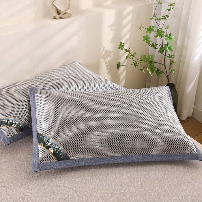 91家纺网 家纺一手货源 找家纺 小牛席业 2026新款大冰藤夏凉枕套系列凉枕套夏天枕套冰丝枕套竹枕套藤枕套冰藤枕套 大冰藤夏凉枕套（星光银色）