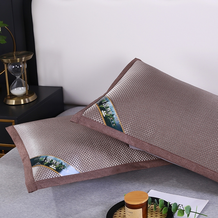 91家纺网 家纺一手货源 找家纺 小牛席业 2026新款大冰藤夏凉枕套系列凉枕套夏天枕套冰丝枕套竹枕套藤枕套冰藤枕套 大冰藤夏凉枕套（香槟）