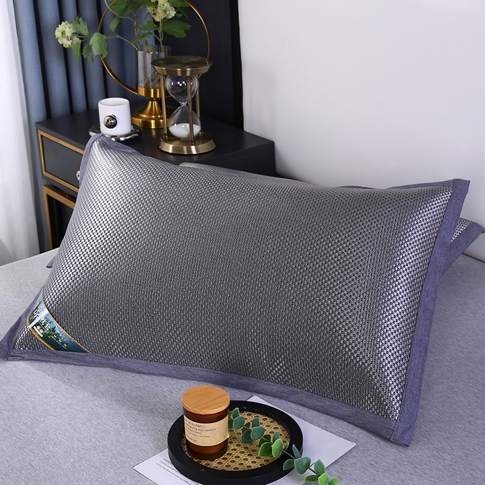 91家纺网 家纺一手货源 找家纺 小牛席业 2026新款大冰藤夏凉枕套系列凉枕套夏天枕套冰丝枕套竹枕套藤枕套冰藤枕套 大冰藤夏凉枕套（黑咖）