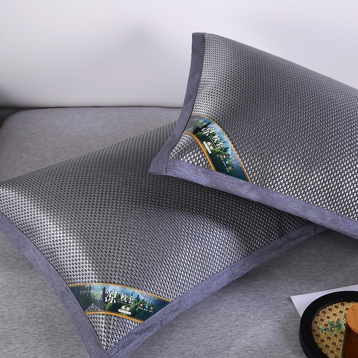 91家纺网 家纺一手货源 找家纺 小牛席业 2026新款大冰藤夏凉枕套系列凉枕套夏天枕套冰丝枕套竹枕套藤枕套冰藤枕套 大冰藤夏凉枕套（黑咖）