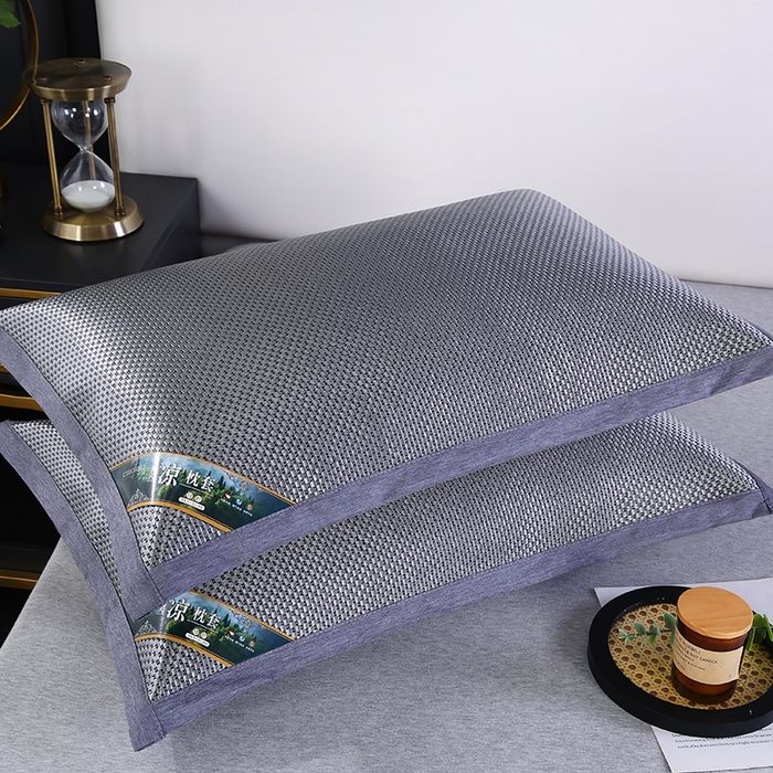 91家纺网 家纺一手货源 找家纺 小牛席业 2026新款大冰藤夏凉枕套系列凉枕套夏天枕套冰丝枕套竹枕套藤枕套冰藤枕套 大冰藤夏凉枕套（黑咖）