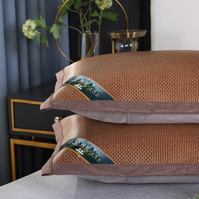 91家纺网 家纺一手货源 找家纺 小牛席业 2026新款大冰藤夏凉枕套系列凉枕套夏天枕套冰丝枕套竹枕套藤枕套冰藤枕套 大冰藤夏凉枕套（咖色）