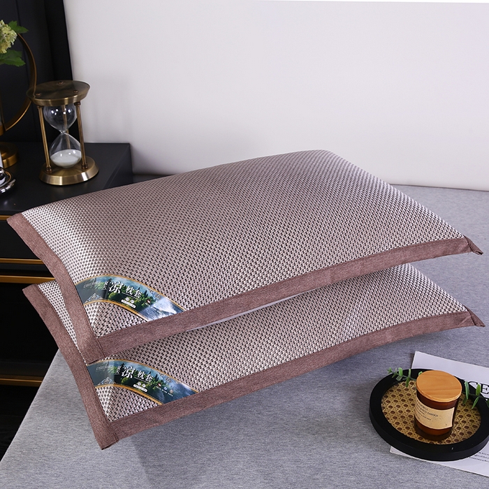 91家纺网 家纺一手货源 找家纺 小牛席业 2026新款大冰藤夏凉枕套系列凉枕套夏天枕套冰丝枕套竹枕套藤枕套冰藤枕套 大冰藤夏凉枕套（香槟）