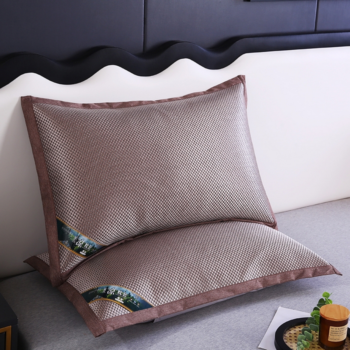 91家纺网 家纺一手货源 找家纺 小牛席业 2026新款大冰藤夏凉枕套系列凉枕套夏天枕套冰丝枕套竹枕套藤枕套冰藤枕套 大冰藤夏凉枕套（香槟）