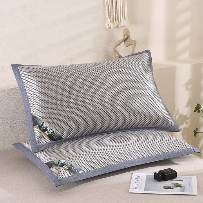 91家纺网 家纺一手货源 找家纺 小牛席业 2026新款大冰藤夏凉枕套系列凉枕套夏天枕套冰丝枕套竹枕套藤枕套冰藤枕套 大冰藤夏凉枕套（星光银色）