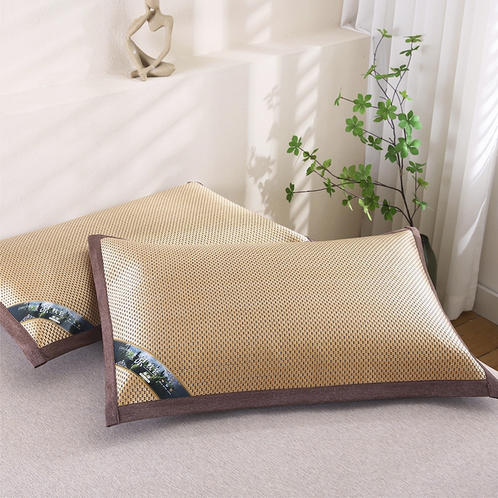 91家纺网 家纺一手货源 找家纺 小牛席业 2026新款大冰藤夏凉枕套系列凉枕套夏天枕套冰丝枕套竹枕套藤枕套冰藤枕套 大冰藤夏凉枕套（星光金色）