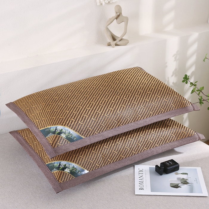 91家纺网 家纺一手货源 找家纺 小牛席业 2026新款大冰藤夏凉枕套系列凉枕套夏天枕套冰丝枕套竹枕套藤枕套冰藤枕套 角标全藤-古韵藤枕套