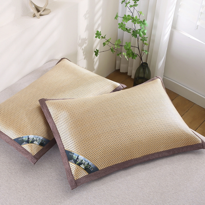 91家纺网 家纺一手货源 找家纺 小牛席业 2026新款大冰藤夏凉枕套系列凉枕套夏天枕套冰丝枕套竹枕套藤枕套冰藤枕套 大冰藤夏凉枕套（星光金色）