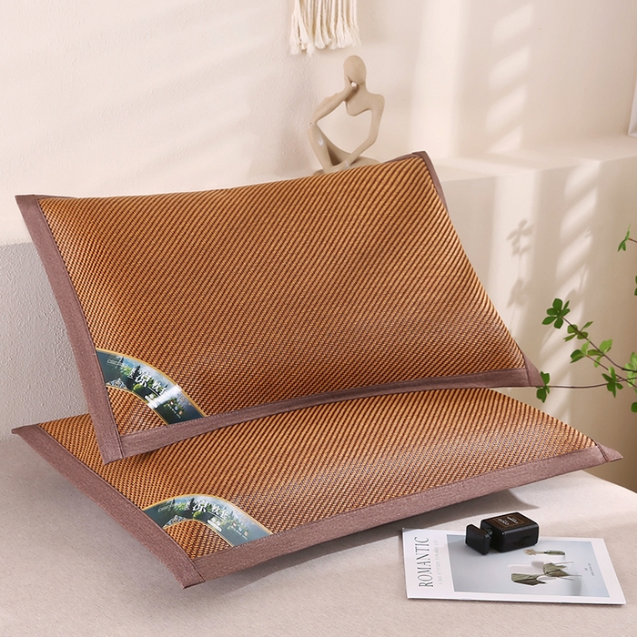 91家纺网 家纺一手货源 找家纺 小牛席业 2026新款大冰藤夏凉枕套系列凉枕套夏天枕套冰丝枕套竹枕套藤枕套冰藤枕套 角标全藤-经典斜纹藤枕套