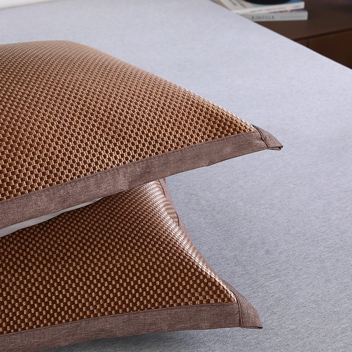 91家纺网 家纺一手货源 找家纺 小牛席业 2026新款大冰藤夏凉枕套系列凉枕套夏天枕套冰丝枕套竹枕套藤枕套冰藤枕套 大冰藤夏凉枕套（咖色）