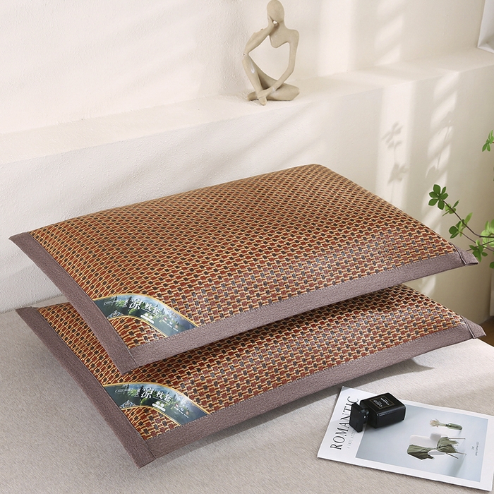 91家纺网 家纺一手货源 找家纺 小牛席业 2026新款大冰藤夏凉枕套系列凉枕套夏天枕套冰丝枕套竹枕套藤枕套冰藤枕套 角标全藤-红玉藤枕套