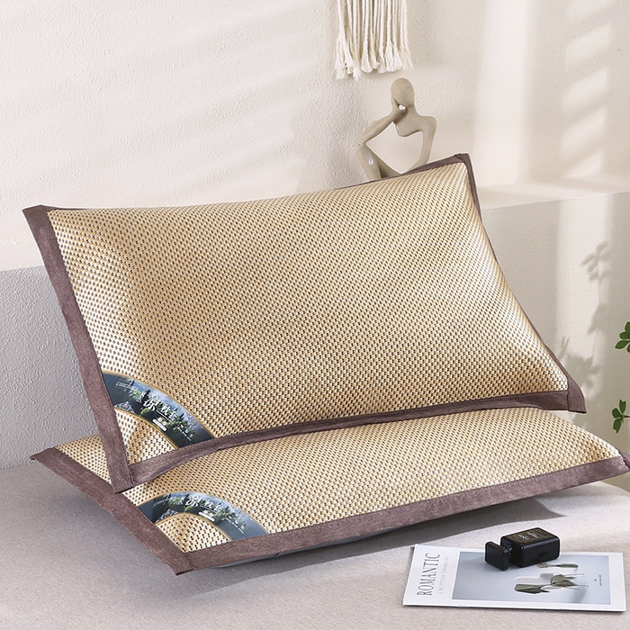 91家纺网 家纺一手货源 找家纺 小牛席业 2026新款大冰藤夏凉枕套系列凉枕套夏天枕套冰丝枕套竹枕套藤枕套冰藤枕套 大冰藤夏凉枕套（星光金色）