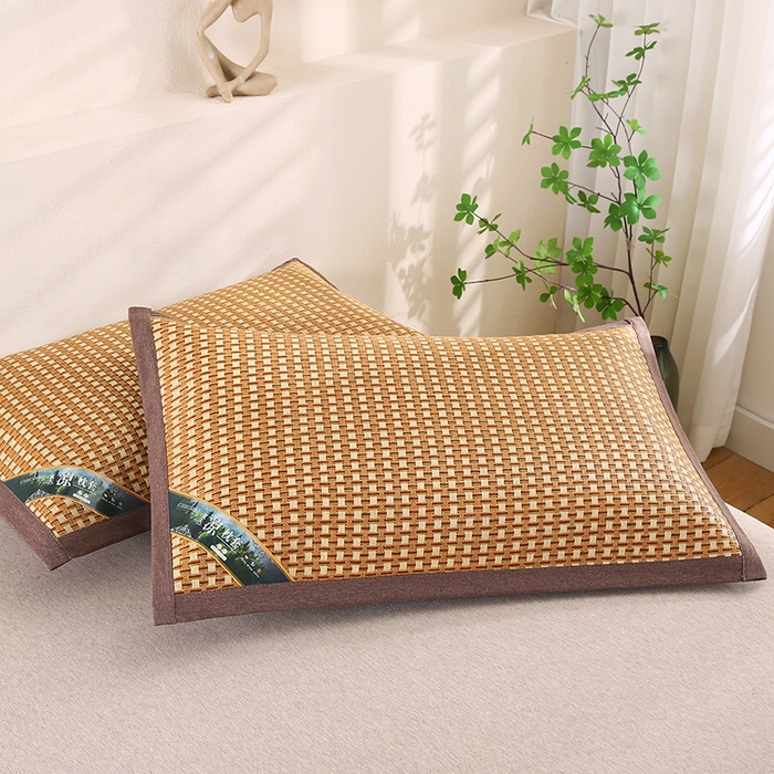 91家纺网 家纺一手货源 找家纺 小牛席业 2026新款大冰藤夏凉枕套系列凉枕套夏天枕套冰丝枕套竹枕套藤枕套冰藤枕套 角标全藤-白玉枕枕套