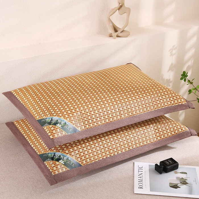 91家纺网 家纺一手货源 找家纺 小牛席业 2026新款大冰藤夏凉枕套系列凉枕套夏天枕套冰丝枕套竹枕套藤枕套冰藤枕套 角标全藤-白玉枕枕套