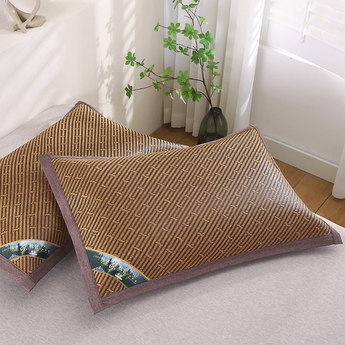 91家纺网 家纺一手货源 找家纺 小牛席业 2026新款大冰藤夏凉枕套系列凉枕套夏天枕套冰丝枕套竹枕套藤枕套冰藤枕套 角标全藤-古韵藤枕套