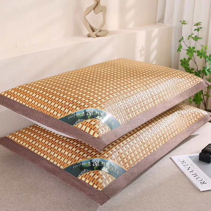 91家纺网 家纺一手货源 找家纺 小牛席业 2026新款大冰藤夏凉枕套系列凉枕套夏天枕套冰丝枕套竹枕套藤枕套冰藤枕套 角标全藤-白玉枕枕套