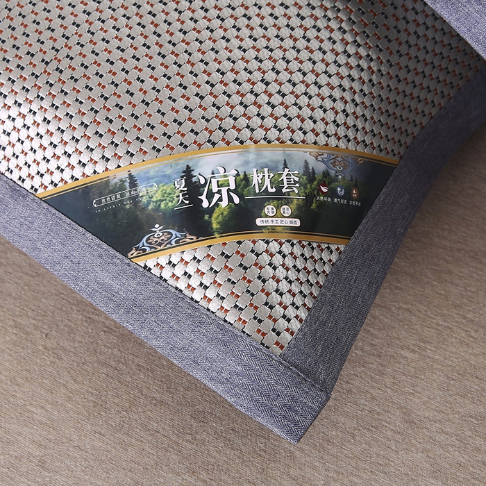 91家纺网 家纺一手货源 找家纺 小牛席业 2026新款大冰藤夏凉枕套系列凉枕套夏天枕套冰丝枕套竹枕套藤枕套冰藤枕套 大冰藤夏凉枕套（星光银色）