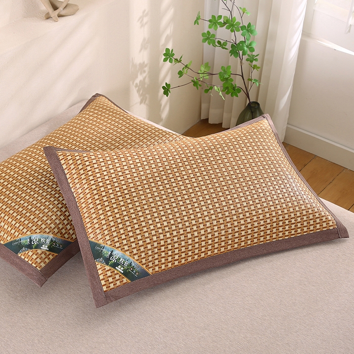 91家纺网 家纺一手货源 找家纺 小牛席业 2026新款大冰藤夏凉枕套系列凉枕套夏天枕套冰丝枕套竹枕套藤枕套冰藤枕套 角标全藤-白玉枕枕套