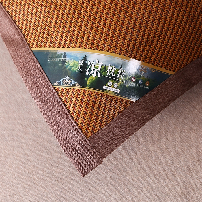 91家纺网 家纺一手货源 找家纺 小牛席业 2026新款大冰藤夏凉枕套系列凉枕套夏天枕套冰丝枕套竹枕套藤枕套冰藤枕套 角标全藤-经典斜纹藤枕套
