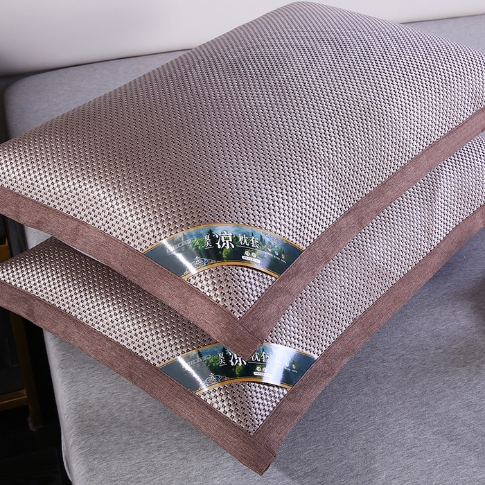 91家纺网 家纺一手货源 找家纺 小牛席业 2026新款大冰藤夏凉枕套系列凉枕套夏天枕套冰丝枕套竹枕套藤枕套冰藤枕套 大冰藤夏凉枕套（香槟）