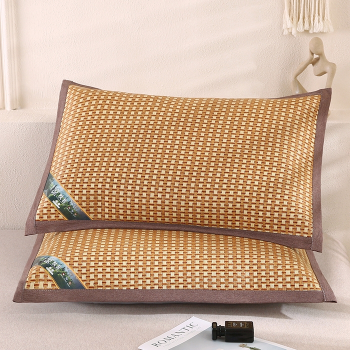 91家纺网 家纺一手货源 找家纺 小牛席业 2026新款大冰藤夏凉枕套系列凉枕套夏天枕套冰丝枕套竹枕套藤枕套冰藤枕套 角标全藤-白玉枕枕套