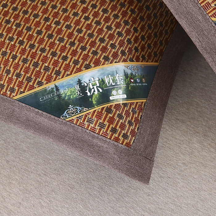 91家纺网 家纺一手货源 找家纺 小牛席业 2026新款大冰藤夏凉枕套系列凉枕套夏天枕套冰丝枕套竹枕套藤枕套冰藤枕套 角标全藤-红玉藤枕套