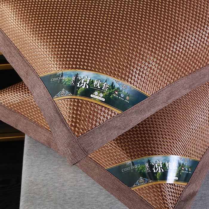 91家纺网 家纺一手货源 找家纺 小牛席业 2026新款大冰藤夏凉枕套系列凉枕套夏天枕套冰丝枕套竹枕套藤枕套冰藤枕套 大冰藤夏凉枕套（咖色）