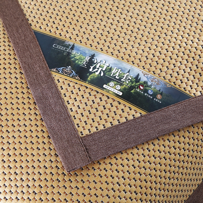 91家纺网 家纺一手货源 找家纺 小牛席业 2026新款大冰藤夏凉枕套系列凉枕套夏天枕套冰丝枕套竹枕套藤枕套冰藤枕套 大冰藤夏凉枕套（星光金色）