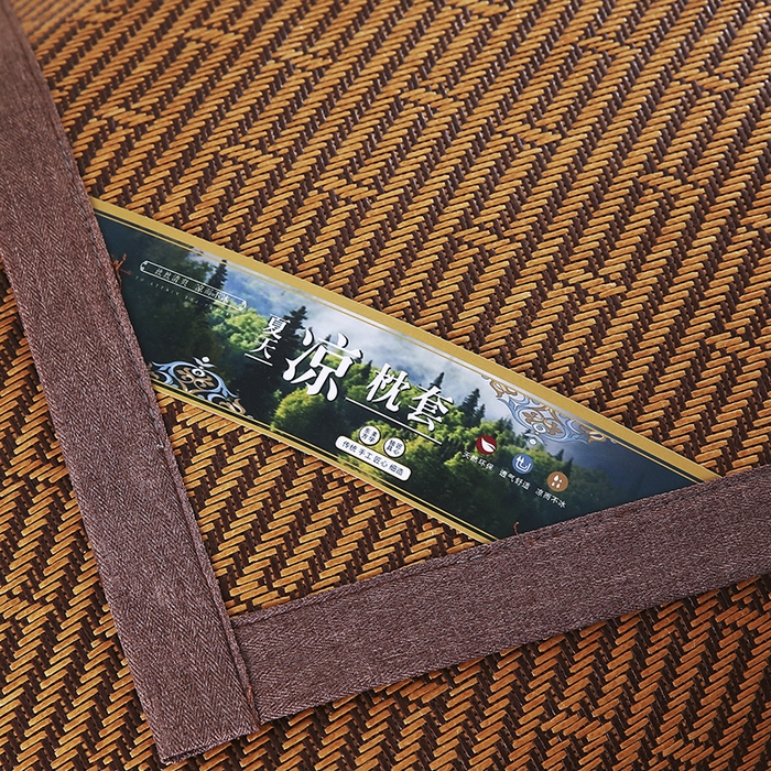 91家纺网 家纺一手货源 找家纺 小牛席业 2026新款大冰藤夏凉枕套系列凉枕套夏天枕套冰丝枕套竹枕套藤枕套冰藤枕套 角标全藤-古韵藤枕套