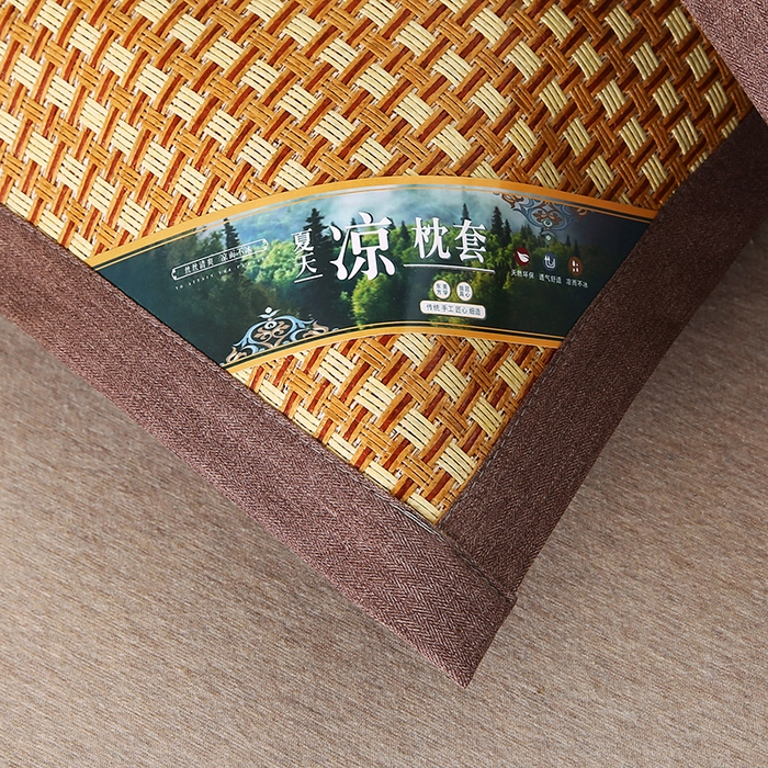 91家纺网 家纺一手货源 找家纺 小牛席业 2026新款大冰藤夏凉枕套系列凉枕套夏天枕套冰丝枕套竹枕套藤枕套冰藤枕套 角标全藤-白玉枕枕套