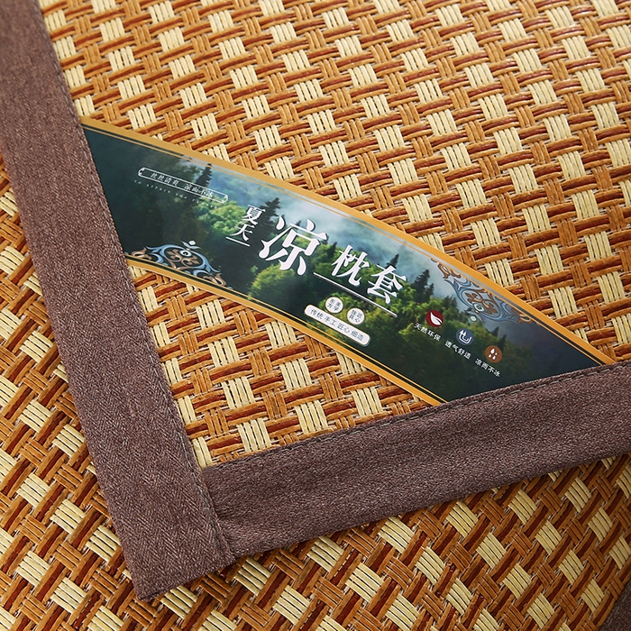 91家纺网 家纺一手货源 找家纺 小牛席业 2026新款大冰藤夏凉枕套系列凉枕套夏天枕套冰丝枕套竹枕套藤枕套冰藤枕套 角标全藤-白玉枕枕套