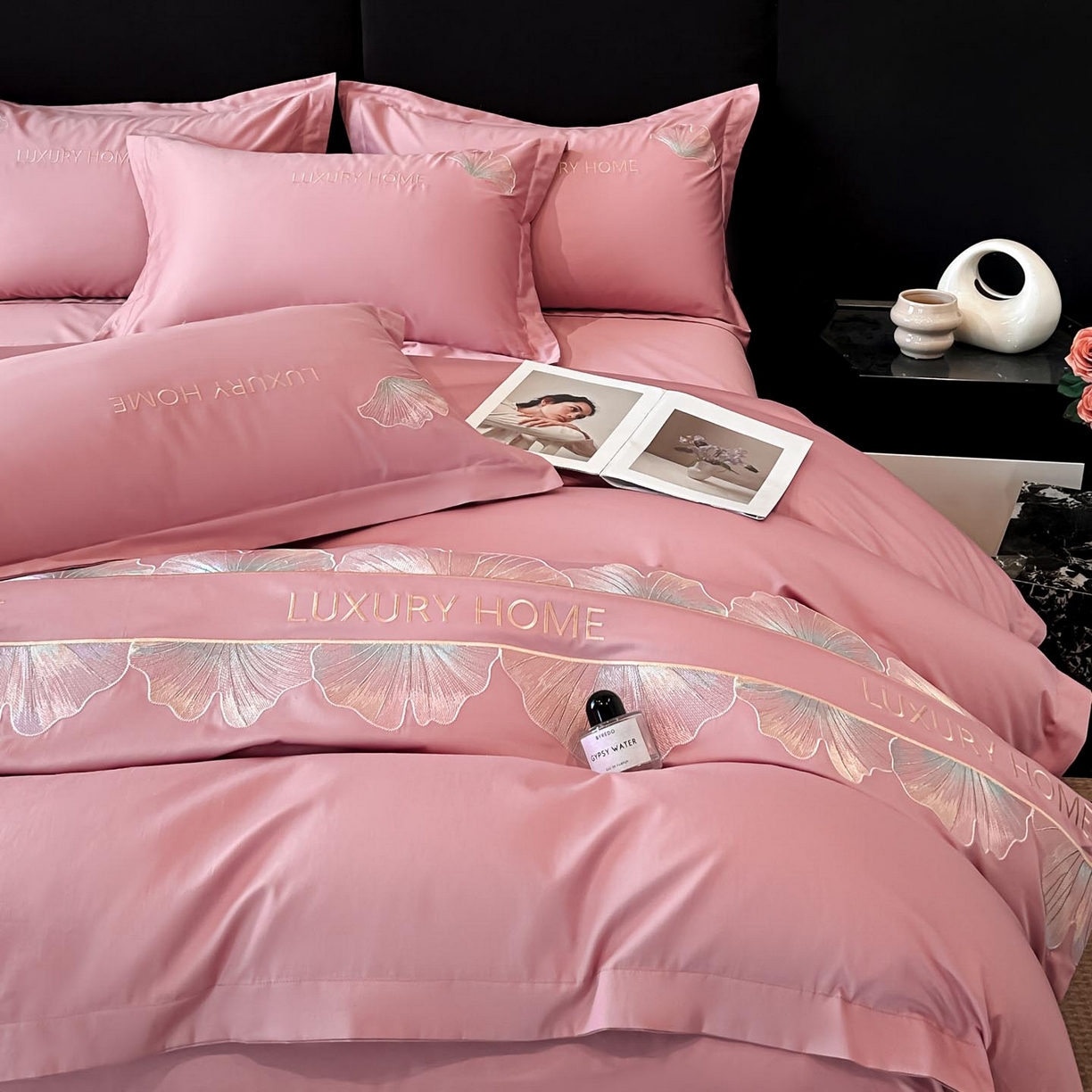 91家纺网 家纺一手货源 找家纺 （总）润锦云 2026新款A类全棉纯棉刺绣四件套-花漾