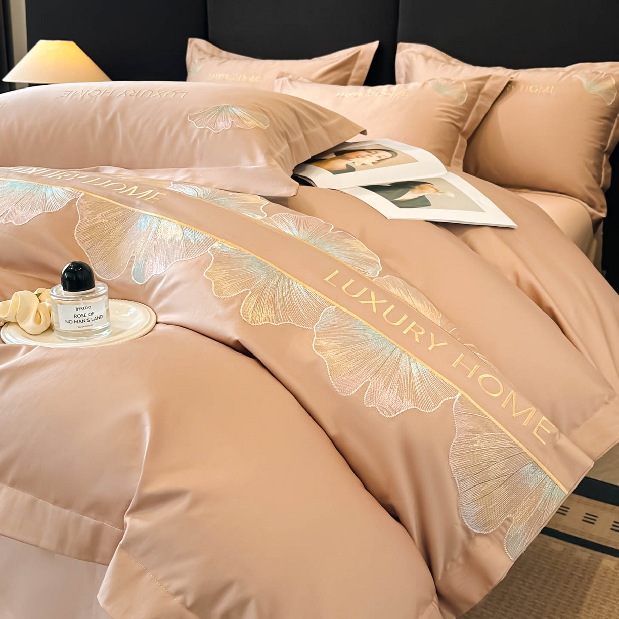 91家纺网 家纺一手货源 找家纺 （总）润锦云 2026新款A类全棉纯棉刺绣四件套-花漾