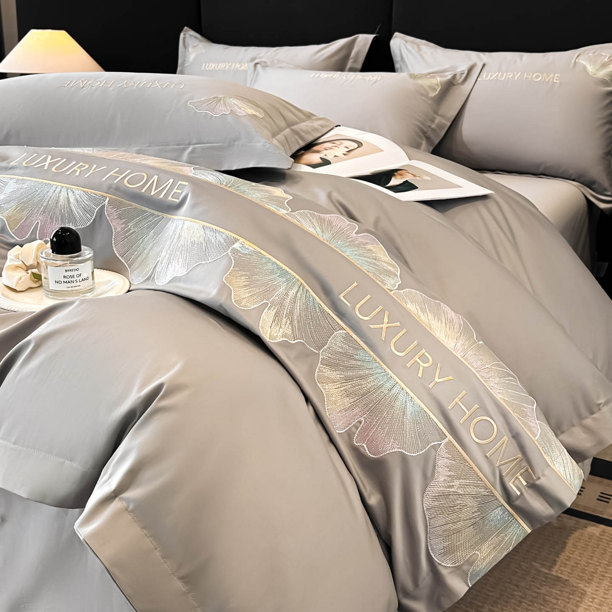 91家纺网 家纺一手货源 找家纺 （总）润锦云 2026新款A类全棉纯棉刺绣四件套-花漾