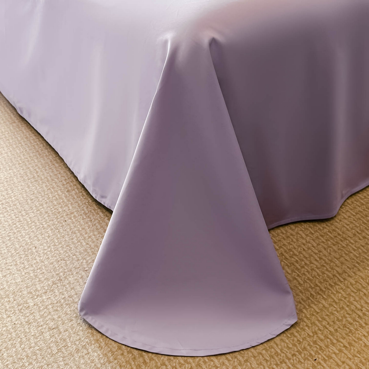 91家纺网 家纺一手货源 找家纺 润锦云 2026新款A类全棉纯棉刺绣四件套-花漾 花漾-云母白+梦幻紫