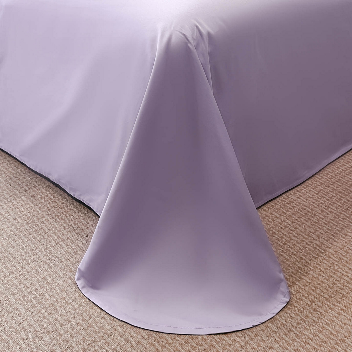 91家纺网 家纺一手货源 找家纺 润锦云 2026新款A类全棉纯棉刺绣四件套-花漾 花漾-梦幻紫