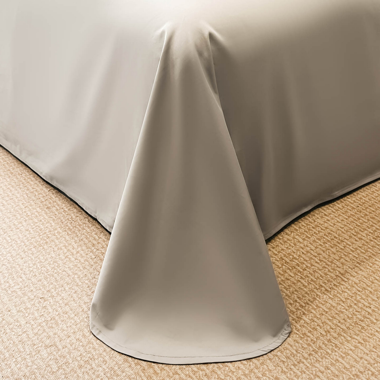 91家纺网 家纺一手货源 找家纺 润锦云 2026新款A类全棉纯棉刺绣四件套-花漾 花漾-星辰灰