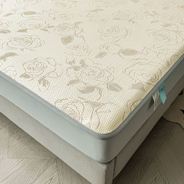 91家纺网 家纺一手货源 找家纺 凯罗 2026新款凉豆豆简约时尚风凉感豆豆凉席床席床笠-床笠款 曼塔玫瑰-奶咖