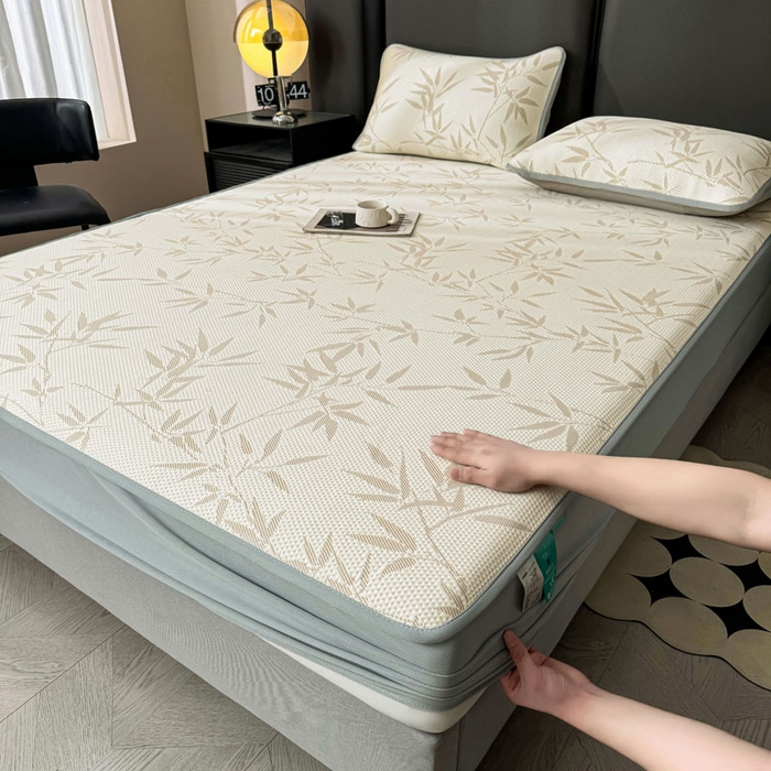 凯罗 2026新款凉豆豆简约时尚风凉感豆豆凉席床席床笠-床笠款 上春山-奶咖