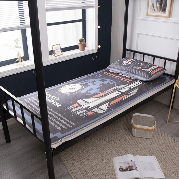 91家纺网 家纺一手货源 找家纺 宅部落 2026新款学生冰丝席单人宿舍席子凉席 启航