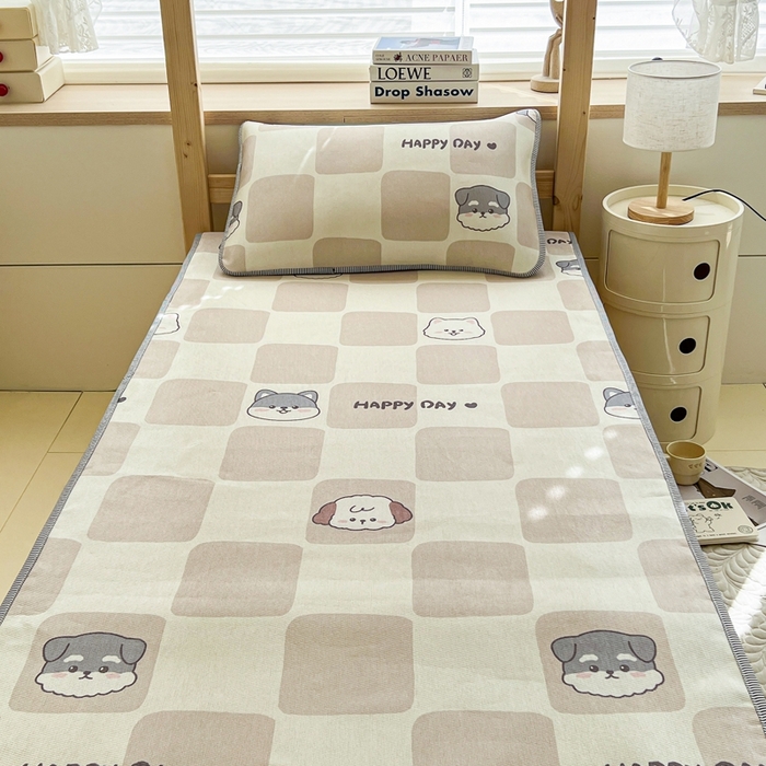 91家纺网 家纺一手货源 找家纺 宅部落 2026新款学生冰丝席单人宿舍席子凉席 享受生活