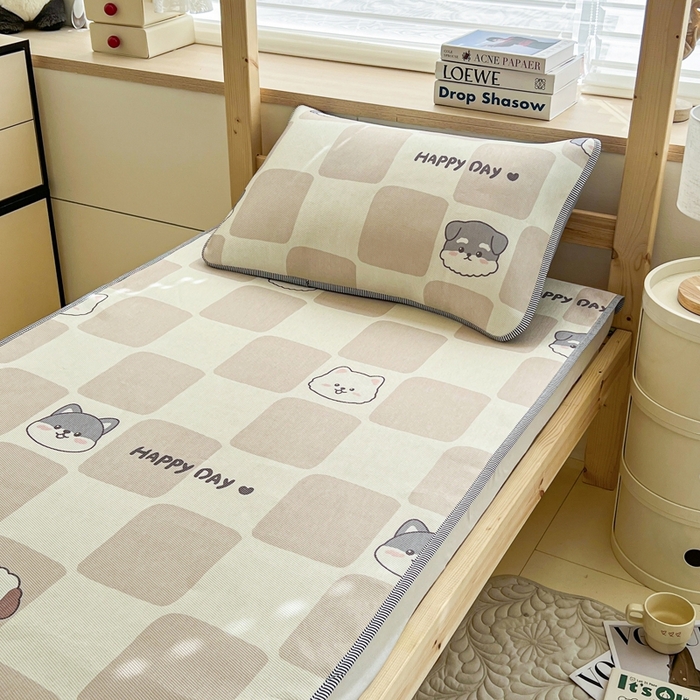 91家纺网 家纺一手货源 找家纺 宅部落 2026新款学生冰丝席单人宿舍席子凉席 享受生活