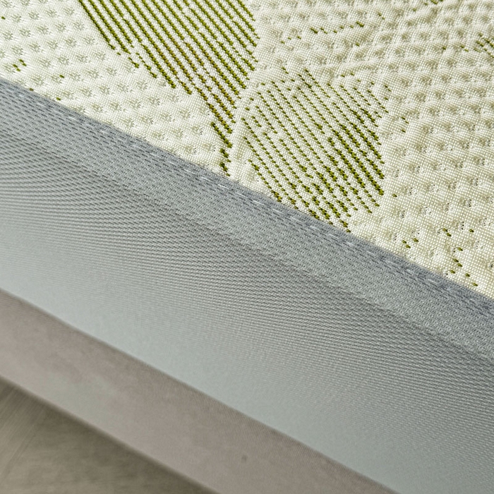 91家纺网 家纺一手货源 找家纺 凯罗 2026新款凉豆豆简约时尚风凉感豆豆凉席床席床笠-床笠款 夏叶-碧绿