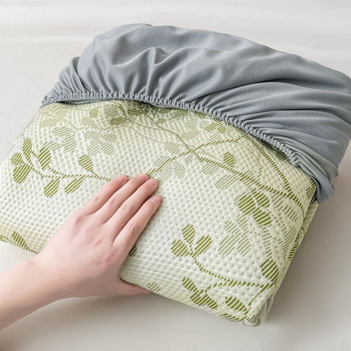 91家纺网 家纺一手货源 找家纺 凯罗 2026新款凉豆豆简约时尚风凉感豆豆凉席床席床笠-床笠款 纤藤集-薄荷绿