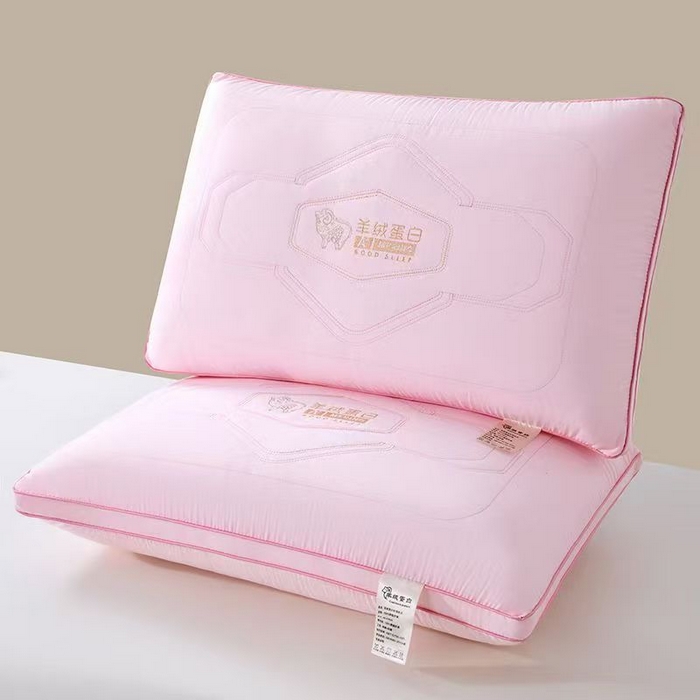 91家纺网 家纺一手货源 找家纺 （总）浩宇家纺 2026新款羊绒蛋白枕芯整张棉枕头枕芯不变形不塌陷枕壳枕皮2614