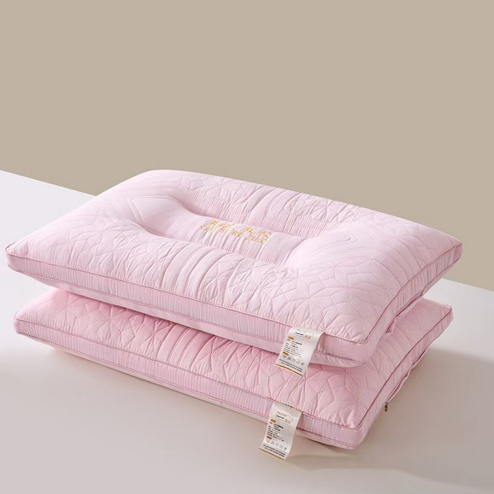 91家纺网 家纺一手货源 找家纺 浩宇家纺 2026新款乳胶枕芯蚕丝乳胶枕保健枕枕皮枕壳 枕头枕芯2612 粉色