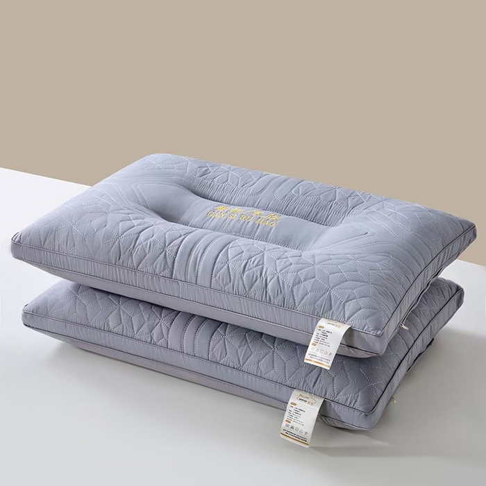 91家纺网 家纺一手货源 找家纺 浩宇家纺 2026新款乳胶枕芯蚕丝乳胶枕保健枕枕皮枕壳 枕头枕芯2612 灰色