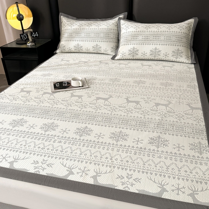 91家纺网 家纺一手货源 找家纺 （总）凯罗 2026新款凉豆豆简约时尚风凉感豆豆凉席床席床笠-床席款